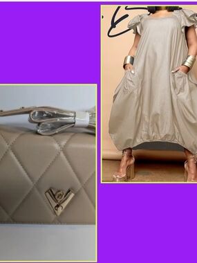 Balloon Dress w/Pockets + NWT Valentino Orlandi Shoulder Purse